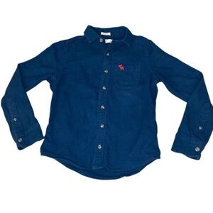 Abercrombie Kids Navy Flannel Button Down Size Small